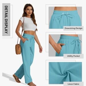 Lake Blue Semaro Womens Casual pants with pockets and drawstring Size small